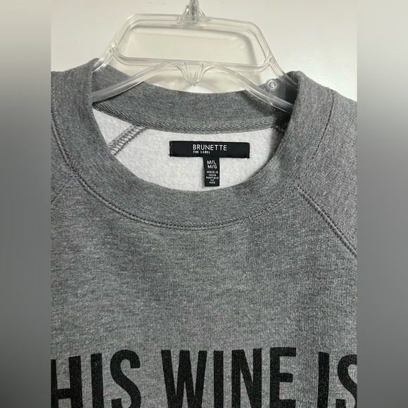 Brunette The Label 'This Wine' Crewneck Sweatshirt - Picture 6 of 7